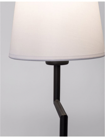 Lampa de masa alb-negru Eduaro, baza metalica, abajur textil, 50 cm, 9919152 - Novaluce [3]