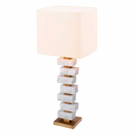   Lampă de masă Amber L din marmură brută, inclusiv abajur 117921 EICHHOLTZ [2]