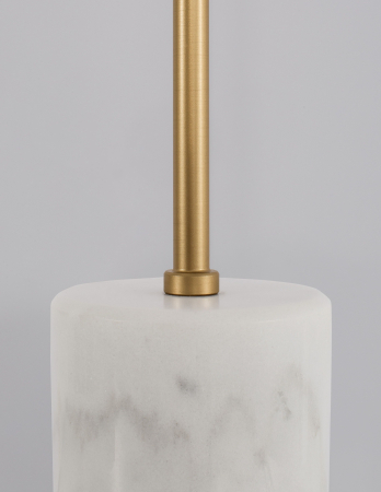 Lampa de masa aurie Ganiza 56 cm baza marmura alba, abajur forma glob ab sticla opal, 9960618 - Novaluce [4]