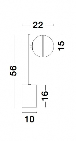 Lampa de masa aurie Ganiza 56 cm baza marmura alba, abajur forma glob ab sticla opal, 9960618 - Novaluce [5]