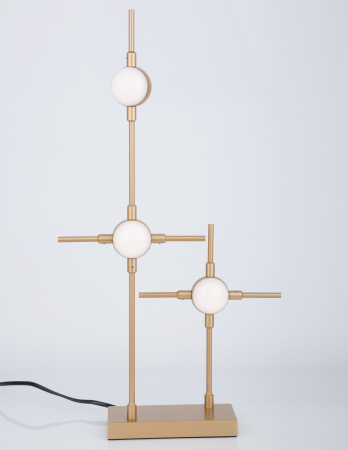 Lampa de masa aurie Molecule 3 becuri, iluminare LED, 9280673 - Novaluce [1]