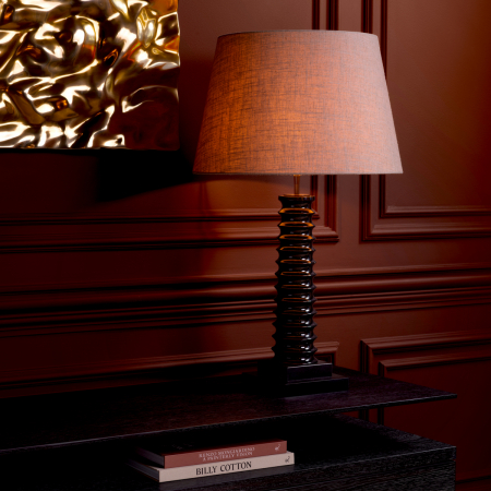   Lampă de masă Callao cu finisaj negru piano, inclusiv abajur 118269 EICHHOLTZ [1]