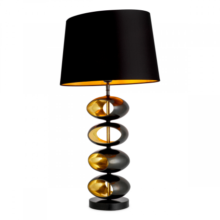 Veioze -   Lampă de masă Canzo finisaj gunmetal inclus abajur 118776 EICHHOLTZ