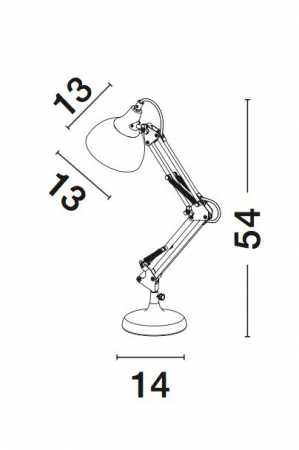 Lampa de masa crom ajustabila Stela din metal, 6719004 - Novaluce [2]