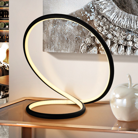 Veioze - Lampa de masa dimabila LED moderna neagra Tamiz, din metal si acril, 963053 - Schuller