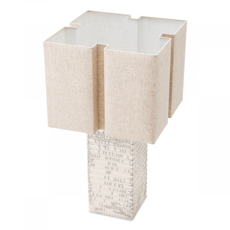   Lampă de masă Division ceramică raku crăpată albă inclusiv abajur 119344 EICHHOLTZ [3]