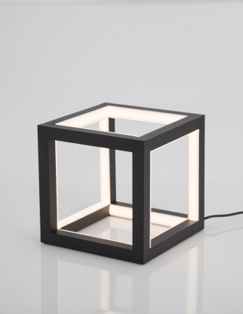 Lampa de masa forma cub aurie/neagra LED dimabil Gerho 16x16 cm, design minimalist, 9818161 - Novaluce [2]
