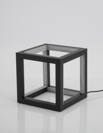 Lampa de masa forma cub aurie/neagra LED dimabil Gerho 16x16 cm, design minimalist, 9818161 - Novaluce [1]