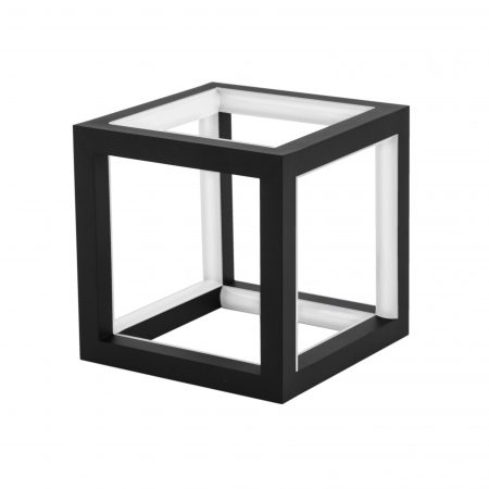 Lampa de masa forma cub aurie/neagra LED dimabil Gerho 16x16 cm, design minimalist, 9818161 - Novaluce [0]