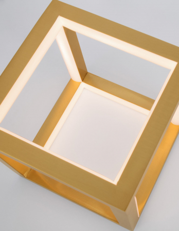 Lampa de masa forma cub aurie/neagra LED dimabil Gerho 16x16 cm, design minimalist, 9818161 - Novaluce [13]