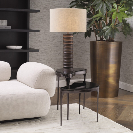   Lampă de masă Gilardon cu finisaj bronz accent inclus abajur 118095 EICHHOLTZ [1]