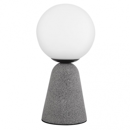 Lampa de masa gri/alba beton Chiro 20 cm, abajur sticla, 9577010 - Novaluce [0]