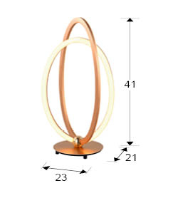 Lampa de masa inel LED Diama metal aur roz/crom, 814133 - Schuller [6]
