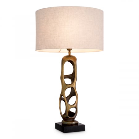 Promotii -   Lampă de masă Kearny finisaj din alamă vintage inclus abajur 118467 EICHHOLTZ
