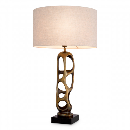   Lampă de masă Kearny finisaj din alamă vintage inclus abajur 118467 EICHHOLTZ [2]