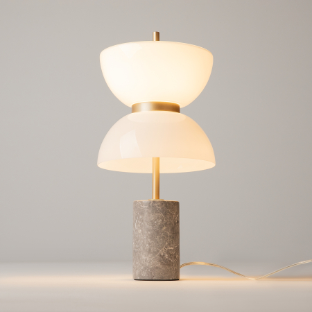Lampă de masă Kyoto, Metal și marmură Auriu și gri, 11W, MAYTONI MOD178TL-L11GR3K [2]