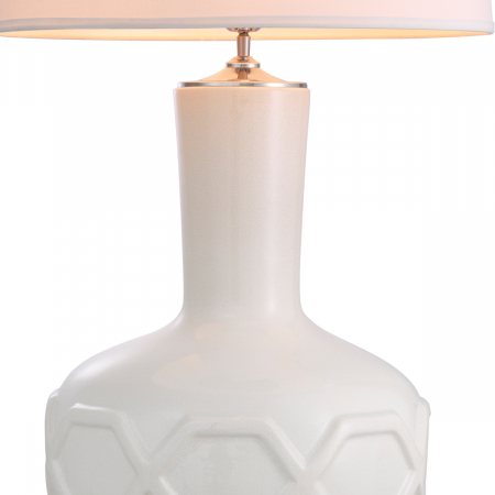   Lampă de masă Lambert albă crăpată inclusiv abajur 115419 EICHHOLTZ [4]