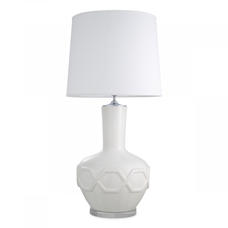   Lampă de masă Lambert albă crăpată inclusiv abajur 115419 EICHHOLTZ [2]