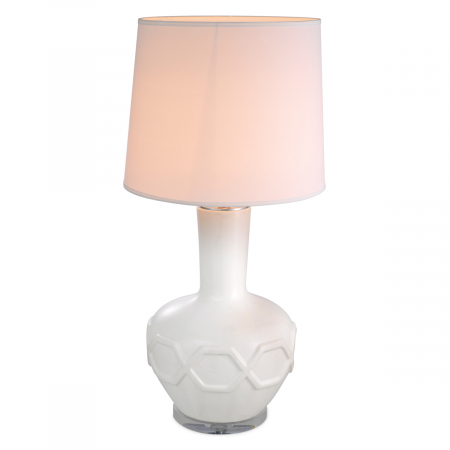   Lampă de masă Lambert albă crăpată inclusiv abajur 115419 EICHHOLTZ [3]