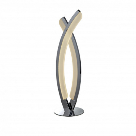 Veioze - Lampa de masa LED crom Omino Ø 11 cm stil minimalist, metal, 736321 - Schuller