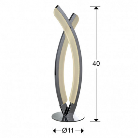 Lampa de masa LED crom Omino Ø 11 cm stil minimalist, metal, 736321 - Schuller [1]