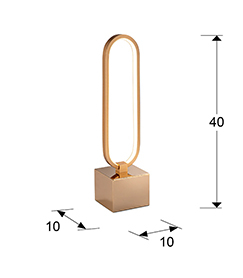 Lampa de masa LED lux aur roz/crom Githa, din metal, design modern, 787253 - Schuller [1]