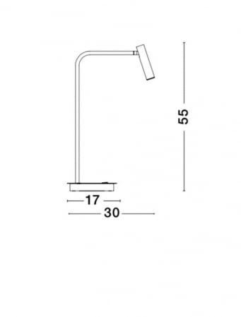 Lampa de masa LED premium neagra Rinos, din metal, 55 cm, ajustabila, 7140182 - Novaluce [2]