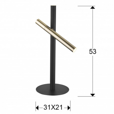 Lampa de masa LED premium negru-auriu/alb-auriu/argintiu Haris, din metal, 373579 - Schuller [4]