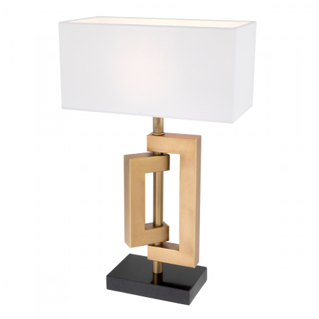  Lampă de masă Leroux din alamă antică cu abajur 114456 EICHHOLTZ [2]