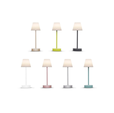 Lampă de Masă Lola Slim 30 11x11x32 cm, Metal și PP Aur Roz, Protecție IP44 - New Garden [4]
