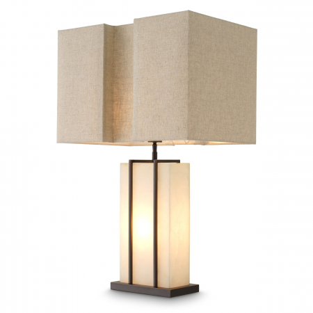 Mese de bucatarie -   Lampă de masă Graham cu finisaj bronz accent inclus abajur 115650 EICHHOLTZ