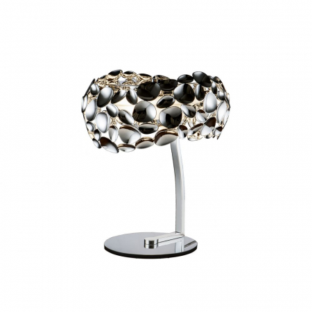Lampa de masa lux crom/aur roz Daria, Ø 32 cm, metal si acril, 266544N - Schuller [3]