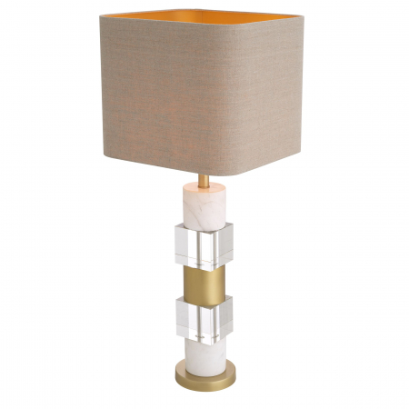   Lampă de masă Cullingham din marmură albă inclusiv abajur 116451 EICHHOLTZ [4]