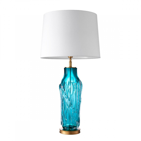 Veioze - Lampa de masa lux Torian cu baza sticla albastra | Eichholtz - 111605