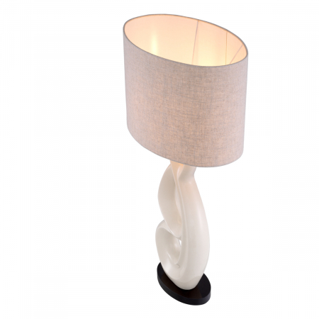  Lampa de masă Macias ceramică albă crăpată inclusiv abajur 118785 EICHHOLTZ [3]