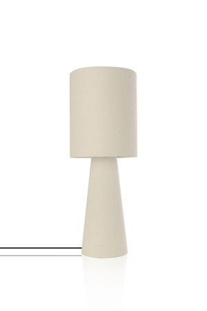 Produse - Lampă de Masă Marleen Boucle 22x22x60 cm, Țesătură de In Bej - Kare Design
