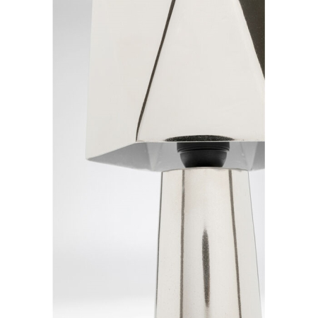 Lampă de Masă Martha 17x17x38 cm, Aluminiu Nichelat și Oțel Vopsit În Câmp Electrostatic Argintiu Lucioasă - Kare Design [2]