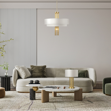 Veioze - Veioza Impressive MOD151TL-01G, cu intrerupator, 1xE27, aurie+alba, IP20, Maytoni
