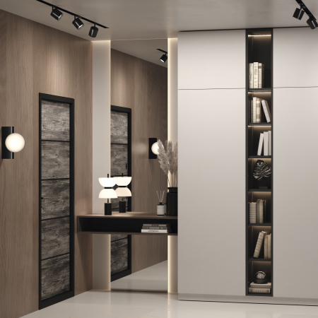 Veioza LED Kyoto MOD177TL-L11B3K, cu intrerupator, 11W, 500lm, lumina calda, IP20, neagra+alba, Maytoni [1]