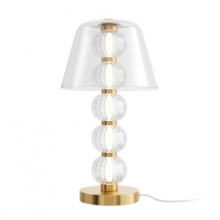 Produse - Veioza LED Amulet MOD555TL-L8G3K, cu intrerupator, 10W, 500lm, lumina calda, IP20, aurie+transparenta, Maytoni
