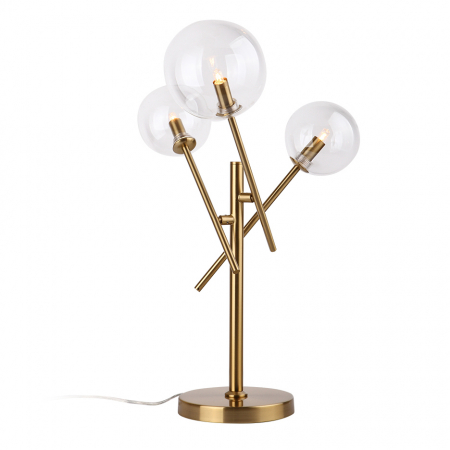 Veioze - Lampa de masa moderna finisaj alama Nicode 40x34x57 cm cu 3 surse de lumina, metal/sticla, T0035 - Maxlight