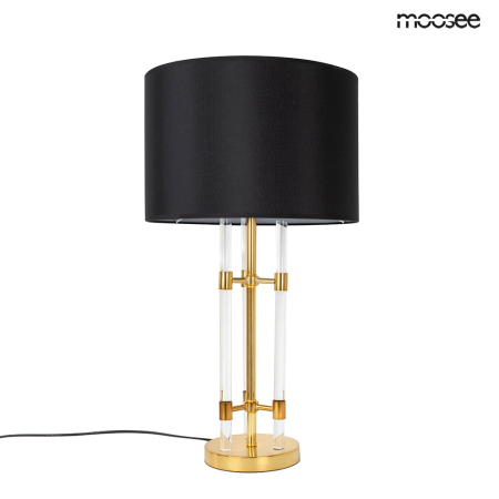 Veioze - Lampă de Masă Moxy 35x35x66,5 cm, Auriu, Negru - Moosee