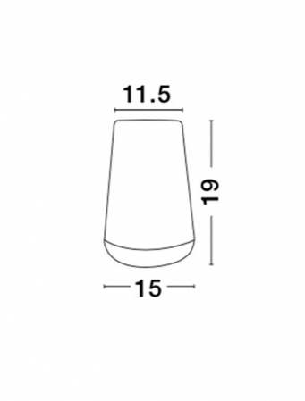 Lampa de masa neagra/alba Safa, baza lemn, abajur metal, Ø 15 cm, 9014065 - Novaluce [2]