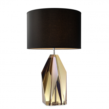 Mese de bucatarie -   Lampă de masă Setai din sticlă cristal amber, inclusiv abajur. 110361 EICHHOLTZ