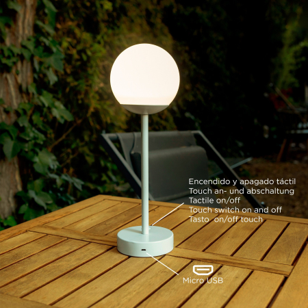 Lampă de Masă Norai Slim 11,5x11,5x35 cm, Metal și PP, Protecție IP44 - New Garden [3]