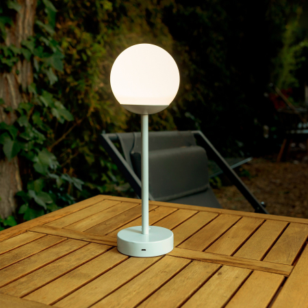 Lampă de Masă Norai Slim 11,5x11,5x35 cm, Metal și PP, Protecție IP44 - New Garden [2]