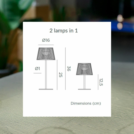 Lampă de Masă Okinawa Solar 16x16x36 cm, Bambus Natural, Protecție IP54 - New Garden [10]