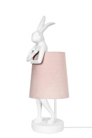 Produse - Lampă de Masă Rabbit 23x26x68 cm, Alb, Rozowa - Kare Design