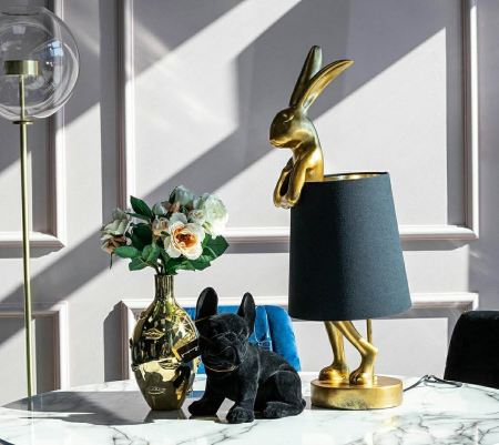 Lampă de Masă Rabbit 23x26x68 cm, Auriu, Negru Vopsit Prin Pulverizare Electrostatică - Kare Design [15]
