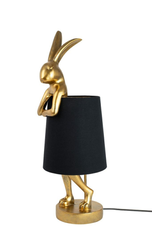 Produse - Lampă de Masă Rabbit 23x26x68 cm, Auriu, Negru Vopsit Prin Pulverizare Electrostatică - Kare Design